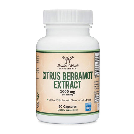Citrus Bergamot Supplement - NSF Certified - Supports Healthy Cholesterol & Triglyceride Levels - 1000mg, 60 Capsules (Bergamonte Standardization) by Double Wood