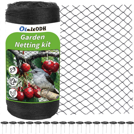 Garden Mesh Netting 10x50 FT - Heavy Duty Bird Net, Mesh Pest Barrier Reusable Ultra Fine Deer Fence Netting Crops Row Cover Raised Bed Protect Fruits Flower Vegetables from Bird Deer Squirrel