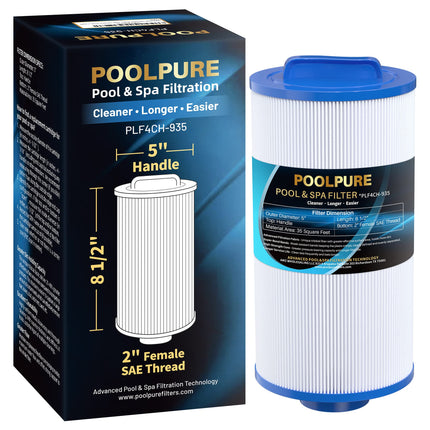 POOLPURE PLF4CH-935 Spa Filter Replaces PWW35L hot tub Filter, 4CH-935, 817-4035, FC-0170, SD-01235, PDC580-AFS, X268554, X268535, Waterway Teleweir 35 SF 1apck