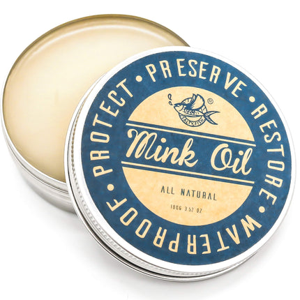 SALTY FISH Mink Oil for Leather Boots, Leather Conditioner and Cleaner 7.5 oz-Waterproof Soften and Restore Shoes,Saddles,Jackets,Purses,Gloves and Vinyl