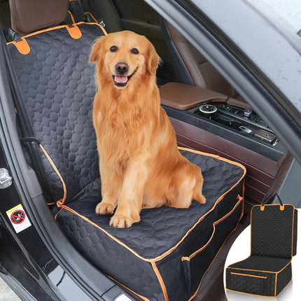 Homsunyi 1 Pack Front Seat Car Cover, Waterproof Dog Car Seat Cover, Non-Slip & Scratch-Proof, Pet Car Seat Protector with Side Flaps and Storage Pocket, Car Seat Cover for Most Cars, Trucks and SUVs