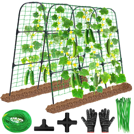 50"x48"Cucumber Trellis, Garden Arch Trellis for Climbing Plants Outdoor
