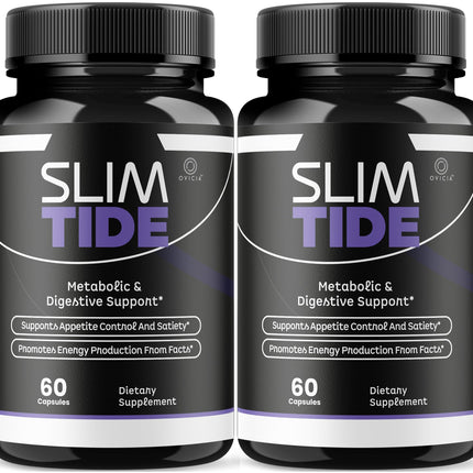 (2 Pack) Slim Tide Capsules - Official Slimtide Advanced Weight Management Formula with Natural Ingredients, Slim Tide Advanced Pills for Wellness & Overall Health Support, 120 Capsules for 2 Months