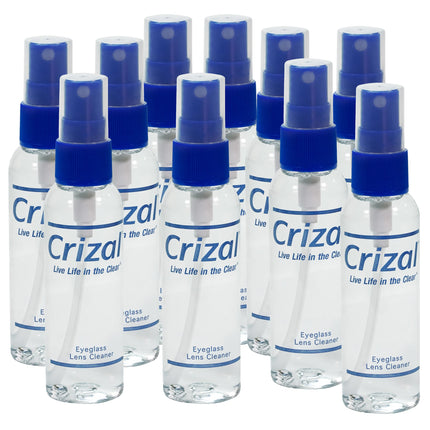 Crizal Eyeglass Lens Cleaning Spray – 10 Pack (2oz) – Safe for AR-Coated Lenses – Designed & Tested by the AR Coating Experts