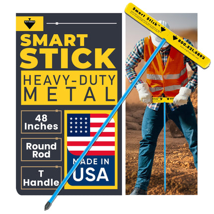 T&T Tools 48-Inch Smart Stick Metal Soil Probe – 3/8" Round Rod - 1 Pack