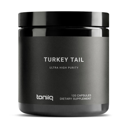 Toniiq Turkey Tail Mushroom Capsules - Ultra High Potency with 20% Beta Glucans - Highly Concentrated - Third-Party Lab Tested - 120 Capsules