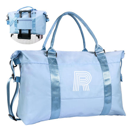 Vogewood Teenage Girl Gifts, Initial Travel Duffel Bag, Gym Bag, Duffel Bag,Personalized Weekender Bag，Monogram Overnight Bag Birthday Gifts for Women Mom Her Girlfriend Gifts (Letter R)