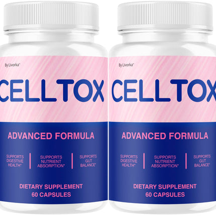 (2 Pack) CellTox Capsules - Official Gut Health Supplement Pills Advanced Premium Formula, Natural CellTox Digestive Support for Overall Health & Wellness Reviews, 120 Capsules for 2 Months