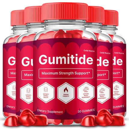 Gumitide Gummies, Gumi Tide Gummy, Official Advanced Formula for Men and Women, 5 Month Supply (5 Pack)