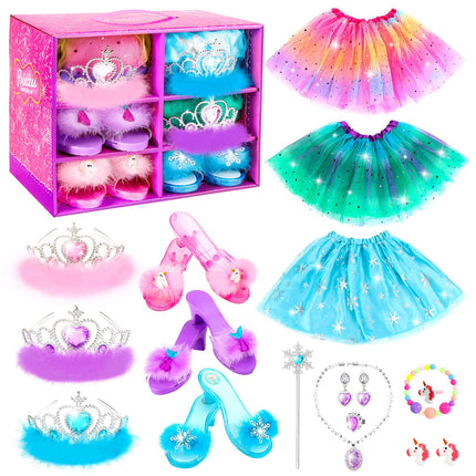 HAMSILY Princess Dress Up for Girl 3 4 5 6 Years Old Birthday Gifts Toys