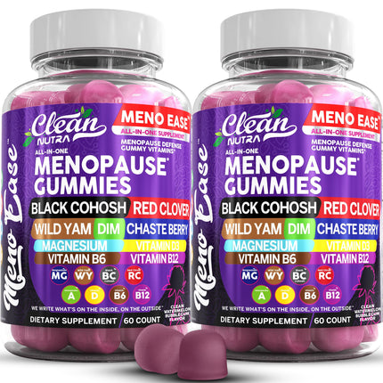 Menopause Supplement For Women Gummies with Black Cohosh, Wild Yam Magnesium, Red Clover For Menopause Relief Hormone Balance Night Sweats Mood Plus Bergamot, Vitamin D3, Vitamin B12, Vitamin B6 Clean