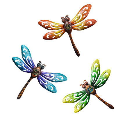 BVLFOOK Metal Dragonfly Wall Art, Metal Indoor Outdoor Fence Wall Decor