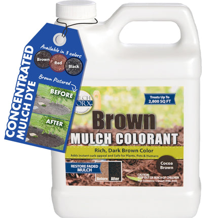 Sanco Industries MulchWorx Brown Mulch Color Concentrate - 2,800 Sq. Ft. - Rich Dark Brown Mulch Dye Spray