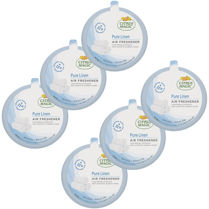 Citrus Magic Solid Air Fresheners, Pure Linen, 8 Ounce, Pack of 6