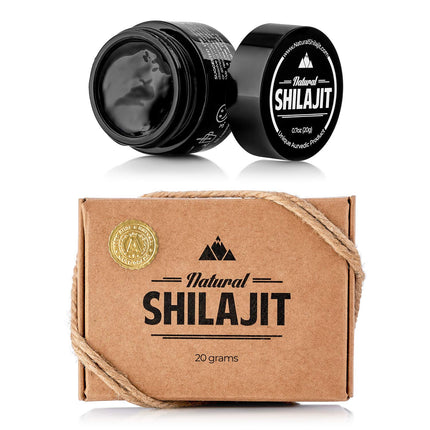 NATURAL SHILAJIT Resin (20g) – Genuine Altai Shilajit for Men & Women, DBP-Verified Bioactive Complex, Trace Minerals & Fulvic Compounds, Lab Tested, Pure Resin Supplement