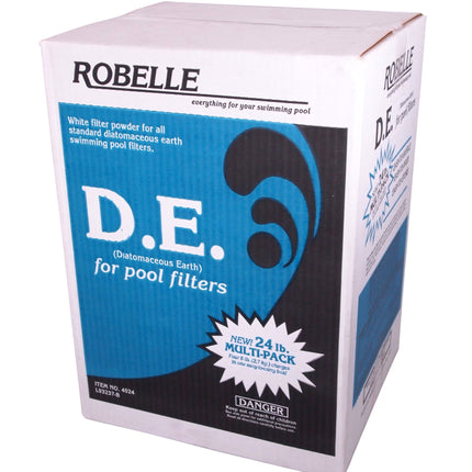 Robelle 24-Pounds Premium D.E. for Pool Filters, Diatomaceous Earth DE Pool Filter Powder, Made in USA