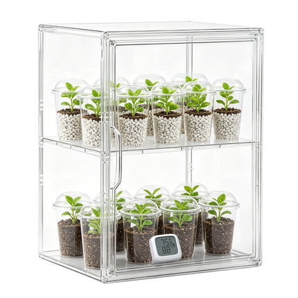 PEEKUP Mini Greenhouse Indoor with Magnetic Door, L-2tier-1pcs