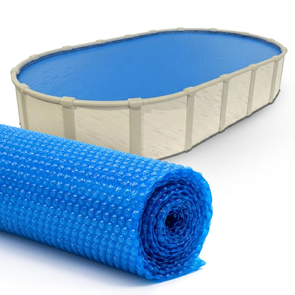 Sun2Solar Blue 12 ft x 24 ft Oval Pool Solar Cover | 8 Mil | Heat Retaining Blanket for Inground and Above Ground Swimming Pools | Harness The Sun's Energy to Heat Pool | Bubble Heating Blankets