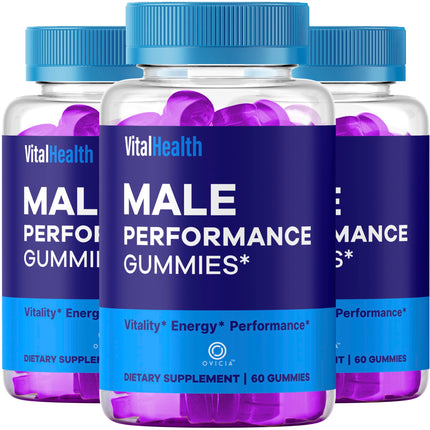 (3 Pack) Vital Health Gummies - Official VitalHealth Gummys Advanced Premium Formula Support Maximum Strength, All Natural Ingredients Vitamins for Overall Health & Wellness, 180 Gummies for 3 Months