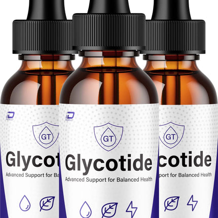 Glycotide Advanced Formula – Glyco Tide Liquid Drops Natural Ingredients - 3 Bottles - 3 Month Supply