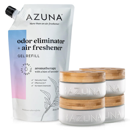 Azuna Home Odor Eliminator for Strong Odor | 2 Room Kit | Aromatherapy