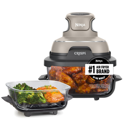 Ninja Crispi Glass Air Fryer, 4-in-1, Stone, FN101ST
