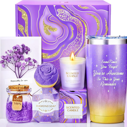 BodyRefresh Christmas Birthday Gifts for Women, Gift Basket for Her, Self Care Spa Gift Set, Thinking of You & Get Well Soon Care Package, Gift for Mom Wife Sister Grandma