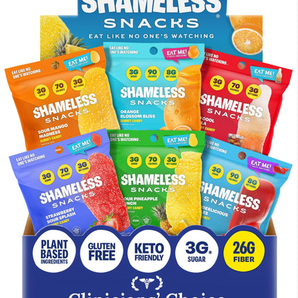Shameless Snacks Candy Carnival - Sour Gummy Variety Pack & Fruit Snacks