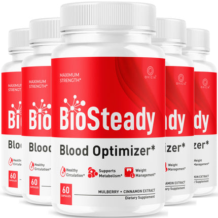(5 Pack) Biosteady - Biosteady Capsules Advanced Formula Pills, Daily Premium Maximum Strength, Natural Ingredients Support Vitamins for Overall Health and Wellness Reviews, 300 Capsules for 5 Months