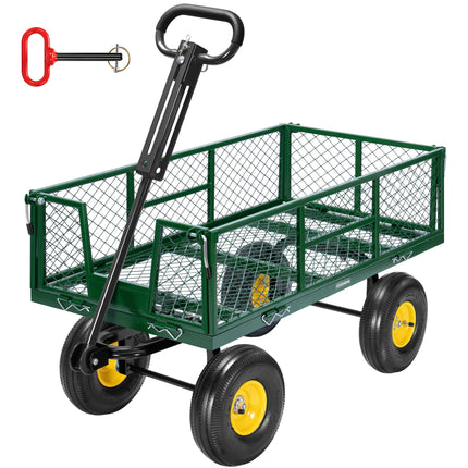 VIVOHOME Steel Garden Cart Heavy Duty 900 LBS 4.5 Cu Ft Utility Wagon
