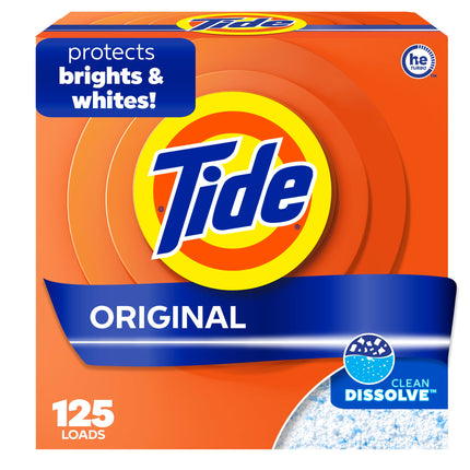 Tide Powder Laundry Detergent, Original Scent, 125 Loads, 143 oz