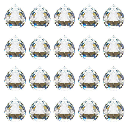 Yesland 20 Pack Upgraded Crystal Ball Prism 40mm / 1.57 Inch Decorative Ball - Suncatcher Rainbow Pendants Maker - Perfect for Chandelier Window & Wedding Decoration