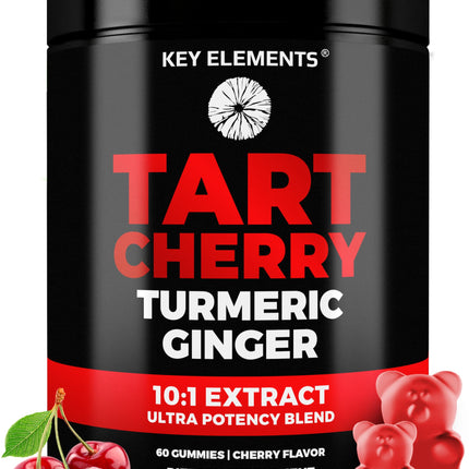[Ultra Strength] Tart Cherry Gummies Extract with Turmeric & Ginger - Natural Tart Cherry Supplement for Uric Acid Cleanse Support & Recovery Gummies