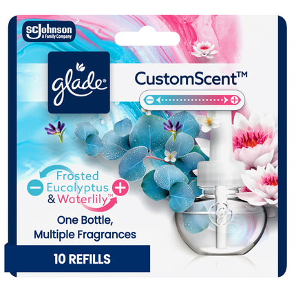 Glade PlugIns Refills with CustomScent Technology, Eucalyptus & Waterlily, 10 Refills