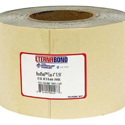 EternaBond RoofSeal Tan 4" x50' MicroSealant UV Stable RV Roof Seal Repair Tape | 35 mil Total Thickness - EB-RT040-50R - One-Step Durable, Waterproof and Airtight Sealant