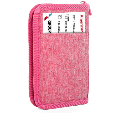 Single Passport Holder for Travel, RFID Travel Document Organizer for Women Waterproof Passport Wallet Men Portable Case for Cards, Boarding Pass, ID, Money, Tickets with Zipper