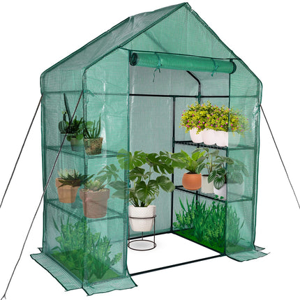 KOKSRY Mini Greenhouse,Greenhouses for Outdoors,Portable Walk in Green House for Garden Plants that Need Frost Protection and Away from Animals(56"x30"x76")-Green