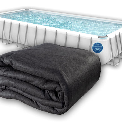 Liner Life LL1224RE Aboveground Pool Liner Pad 12' x 24', Strong Durable Puncture Resistant Floor Mat, Polyester Geotextile Material, 12'x24' Rectangle, Black