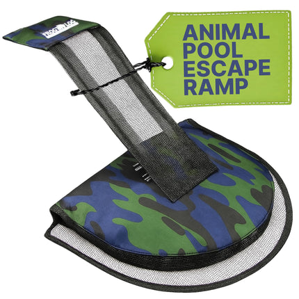 SWIMLINE HYDROTOOLS Frog Log - Small Animal Saving Escape Ramp for Pools & Spas - Heavy Duty Material Pool Critter Escape Ramp - Reduces Maintenance - Camo