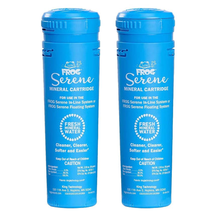 FROG Serene Replacement Mineral Cartridges for use with Hot Tub FROG Serene Floating Sanitizing System - Prefilled for Quick & Easy Hot Tub Maintenance - 2 Pack