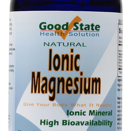 Good State Ionic Magnesium 8 oz - Natural - Nano Sized Mineral Technology - Professional Grade - Supports Healthy Chemical & Enzymes Reactions - 96 Servings (8.1 fl oz)