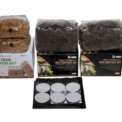Complete Refill Kit for Large 66Q Monotub - Includes Grain Spawn & Bulk Substrate
