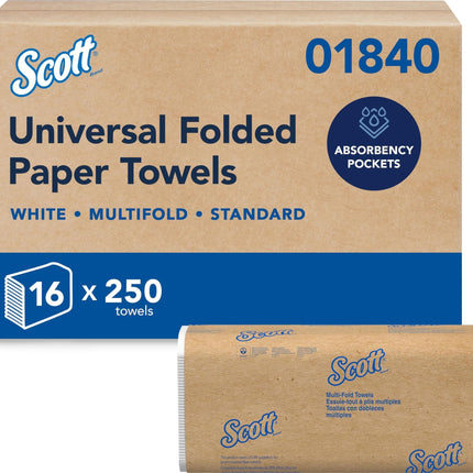 Scott Professional Multifold Paper Towels, Bulk, 16 x 250 Sheets (01840)