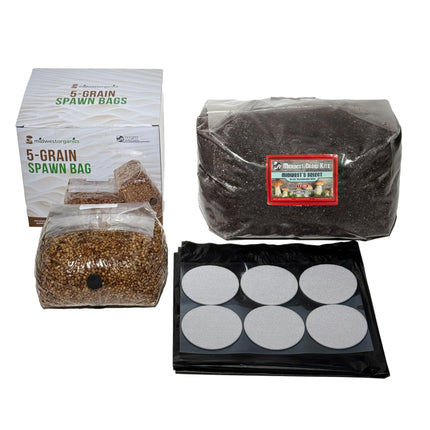 Complete Refill Kit for Medium 48Q Monotub - Includes Grain Spawn & Bulk Substrate