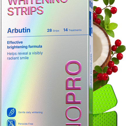 InoPro Teeth Whitening Strips 7 Treatments Kit - Sensitive Teeth Whitener, Peroxide Free, Enamel Safe Green White Strips, Deep Stains Removal - Instant Teeth Whitening Without The Harm (14 Strips)
