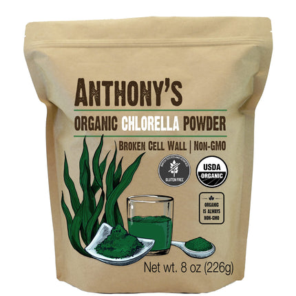 Anthony's Organic Chlorella Powder, 8 oz, Non GMO, Gluten Free, Broken Cell Wall