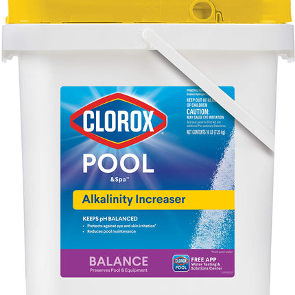 Clorox Pool & Spa Swimming Pool Alkalinity Increaser, Keeps pH Balanced, 16LB (Pack of 1)