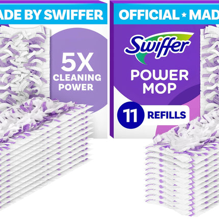 Swiffer PowerMop Multi-Surface Mopping Pad Refills,Made by Swiffer,for Floor Cleaning,11 Count (Pack of 2)