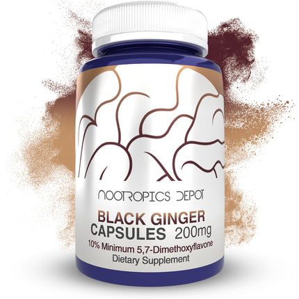 Nootropics Depot Black Ginger Extract Capsules | 10% 5,7-dimethoxyflavone | 60 Count