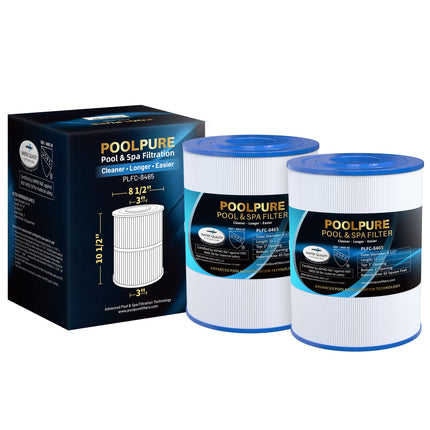 POOLPURE C-8465 Spa Filter Replaces Watkins 31114, Pleatco PWK65, Filbur FC-3960, 71827, 71828, Watkins 65 sq.ft Tiger River Spa Filter 2 Pack (Standard) (Standard)